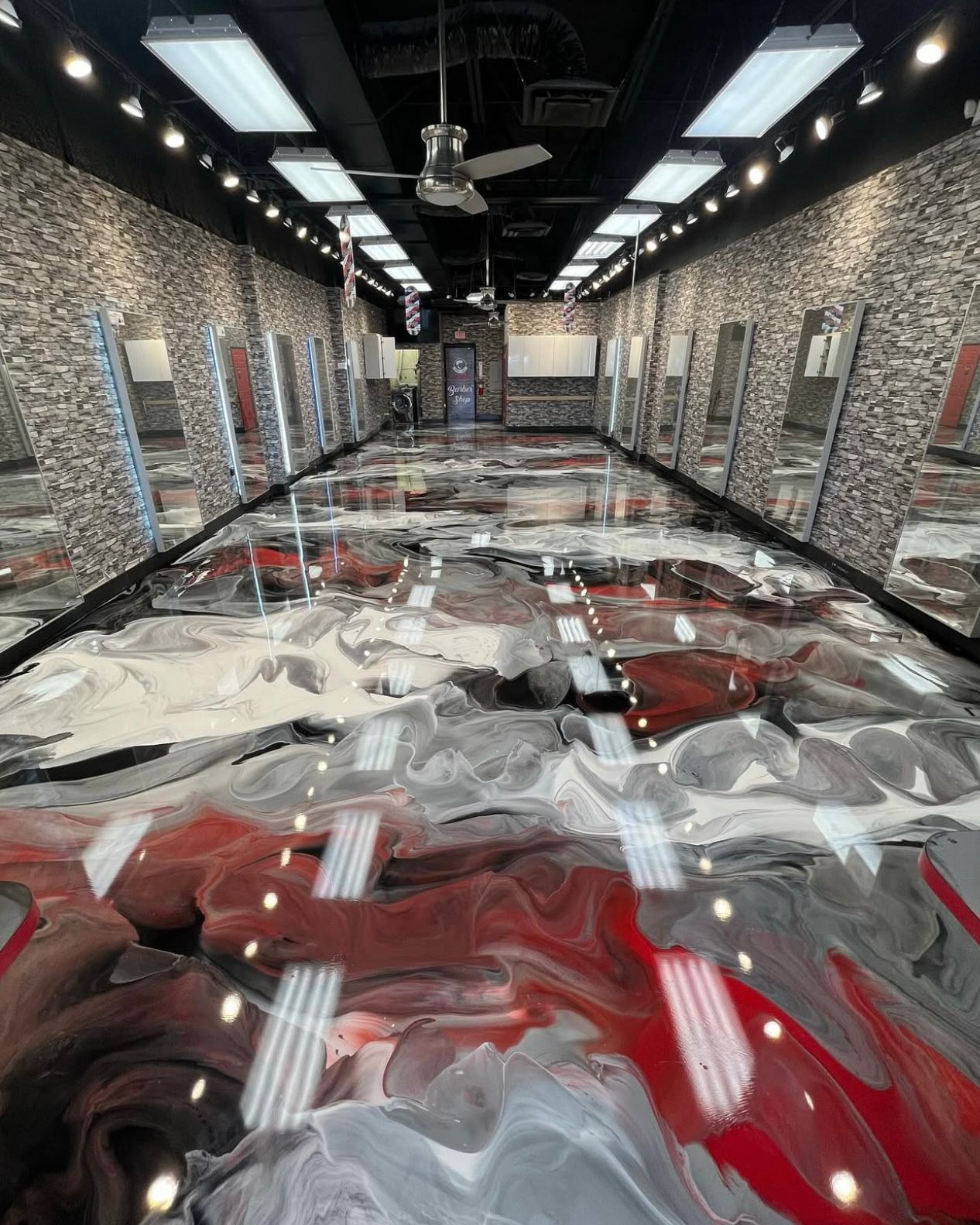 High-Gloss Epoxy Flooring in Commercial Space